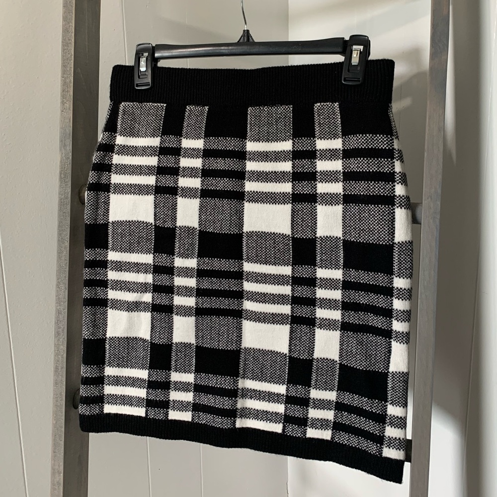 Plaid Knit Skirt